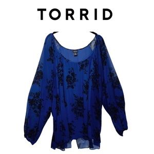 Beautiful Torrid long sleeve blouse sz 5X